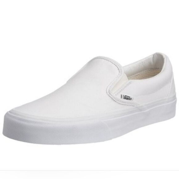 Vans unisex adult classic slip-on White Loafer size 10.5W/9M - Picture 1 of 10